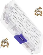 NOLITOY Ceramic Capacitors Assortment Set 600pcs Electronics Diy Kit 10p-100nf Plastic Box