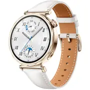 Huawei Watch GT 5 41mm Stainless Steel Case Smartwatch (White Fluoroelastomer Strap)