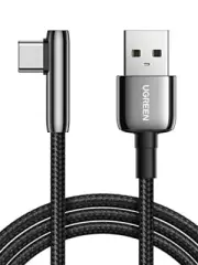 90 Degree USB C Cable Braided Cord for iPhone 15, iPad Pro, Galaxy S24