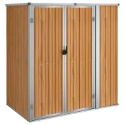 vidaXL Garden Tool Shed Brown 88x89x161 cm Galvanised Steel
