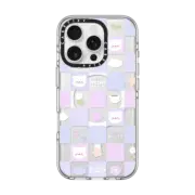 iPhone 16 Pro Clear Case MagSafe Compatible mochi checkers by sleepydaze