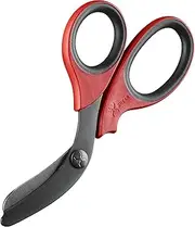 (Red/Black) - xShear 7.5" Extreme Duty Trauma Shears - Black Titanium Coated Blades, The perfect scissors for the Paramedic, EMT, Nurse or any Emergency Healthcare Provider (Red/Black)