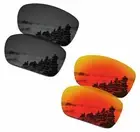 SmartVLT Polarized Replacement Lenses for-Oakley TwoFace Sunglass - Black & Red