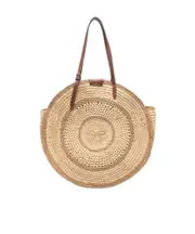Patterned shoulder bag One size light beige