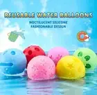 Reusable Water Balloons 6PC Pool Balls Silicone Glow In The Dark FREE SHIPPING!
