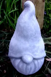 Large Latex gnome mold plaster cement concrete casting mould 9.5"H x 4"W