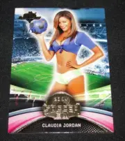 2014 Benchwarmer CLAUDIA JORDAN Soccer #37 Gold Foil Variant/15 Deal or No Deal