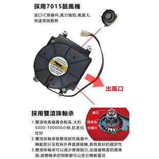 台灣霓虹 1U超薄側吹AMD AM4全銅散熱器 8cm主機風扇 純銅散熱片 雙滾珠軸承