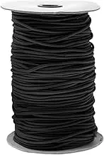 FITYLE Heavy Duty UV & Sun Protection Rubber Coated Polyester 3mm Strong Elastic Rope Shock Cord - Choice Of Size & Color - Black, 100m