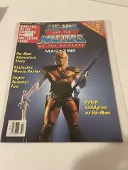 Vintage 1987 HE-MAN & MASTERS OF UNIVERSE MAGAZINE w/ POSTER & shipping wrap