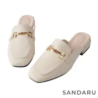 在飛比找蝦皮商城優惠-山打努SANDARU-穆勒鞋 馬銜釦方頭電鍍低跟穆勒鞋