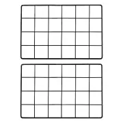 12x8" Wire Grid Panel, 2 Pcs Iron Decorative Wall Grid, Black