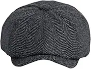 [kowaku] Men Beret Hat Flat Hat Cabbie Driving Hat Flat Cap for Camping Outdoor Fishing Driving