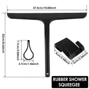 Shower Squeegee Silicone Shower Glass Wiper No Noise Glass Window Squeegee paWAT