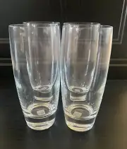 New! Set Of 4 Crate & Barrel Otis Tall 15 Oz Drinking Glasses