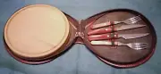 RARE NEW IMPORT TRAMONTINA INOX BRASIL CUTTING BOARDS KNIVES & FORKS PICNIC SET