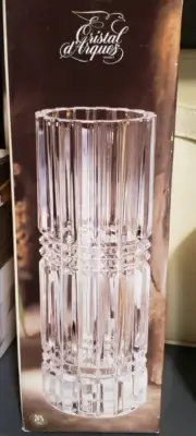 NEW 9" Cristal D'Arques Vase Cut Crystal Montparnasse Gorgeous Table Flowers