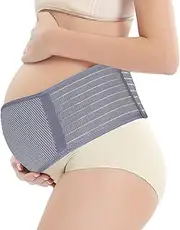 [CUSMA] Maternity Belt, Pregnancy Support Belt, Elastic Maternity Belly Support Bands for Back, Pelvic, Hip, Abdomen, Sciatica Pain Relief,Gray,XL