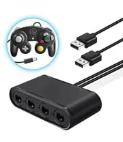 GameCube Controller Adapter for Switch OLED/Switch/Wii U/PC 4-Port Smash Bros