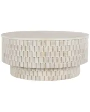 Classic Home Norwood 40in Solid Mango Wood Round Coffee Table