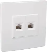 Cat6 Ports, Ethernet Wall Plate, Easy to Install, Removable Design with Standard Design for Cat5 Cat5e Cat6 Cat6a Ethernet Devices