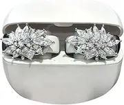 Rhinestone for Clip on Earbuds Open Ear,Clip Earphone Rhinestones,Lightweight & Comfortable Fit,Diamond Decorative Earbud,Removable Exquisite DIY Decoration,Ideal for Work,Running,Daily Wear