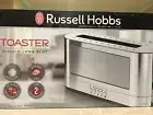 Russell Hobbs Glass Accent Long Toaster, Silver & Stainless Steel - 2-Slice