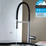 360° Pull Down Swivel Kitchen Sink Basin Laundry Spout Mixer Tap WELS Faucet Chr