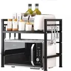 Microwave Stand Microwave Shelf, Expandable over Microwave Oven Rack， Adjusta...