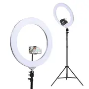 Ring Light 19Inch LED 6500K 5800LM Dimmable Diva With Stand Silver