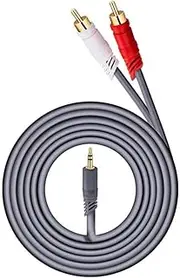 3.5mm Male to 2RCA Cable 3.5mm Auxs to 2RCA Adapter Cord for High Fidelitys Sound and Interferences Resistance