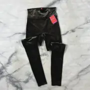 Spanx Velvet Shine Sculpt Leggings Size XS High Rise Waist Black Gold 20188