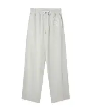 S-Wave drawstring organic cotton track pants S,M White