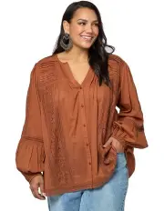 [The Poetic Gypsy] Retrograde Peasant Blouse in Orange