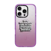 iPhone 16 Pro Impact Case MagSafe Compatible New Beginnings iPhone Case by Quotes by Christie