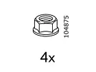 6 IKEA NUT 104875 FITS IKEA HEMNES BED FRAME AND OTHER IKEA FURNITURE