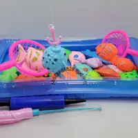 在飛比找蝦皮購物優惠-夜市釣魚 磁鐵釣魚 釣魚玩具 洗澡玩具 可裝水釣魚池