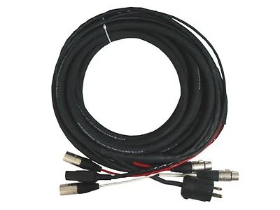 CBI100ft Power + Audio, Edison Plug to IEC w/Dual 3-Pin XLR-F XLR-M