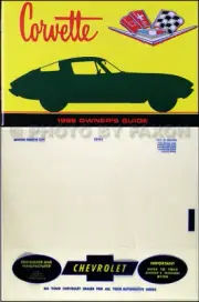 1966 Corvette Sting Ray Owners Manual with Envelope 66 Chevy Chevrolet Guide