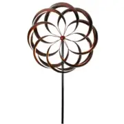Garden Kinetic Wind Spinner Sculpture Steel Metal Yard Decor Windmill Lawn Stake