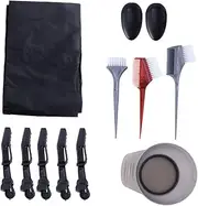 Healvian Set Hair Color Kit Hairdressing Tool Hair Coloring Gloves Hair Dye Coloring Kit Dye Brushes Hair Dye Ear Cover Hair Color Bowl Hair Tinting Bowl Hair Styling Capes Plastic