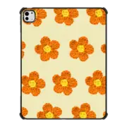 iPad Pro 13-inch (M4) iPad Impact Case Crochet Flowers - Orange