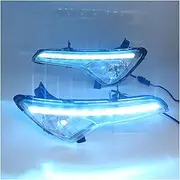 LED DRL Daytime Running Light Front Fog Lamps With Turn Signal Assembly Accessories Compatible With KIA Sportage SL 2010 2011 2012 2013