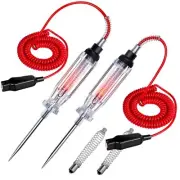 2PCS Heavy Duty Automotive Circuit Tester, Premium 6-24V Test Light with Exte...