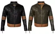 X-Men Wolverine Logan's XO Real Lambskin Leather Vintage Jacket Biker Style
