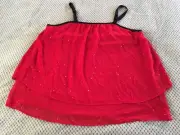 22 Plus Size AUTOGRAPH Day or Evening Christmas red layer strappy Top NEW