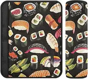 RPLIFE Sushi Black Seatbelt Cover Pad Soft Car Seat Strap Covers, Shoulder Strap Protector, Seat Belt Padding Kids