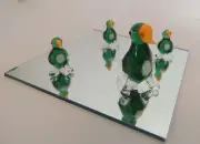 PARROT - HANDMADE CRYSTAL IN BRAZIL - ONE OF A KIND