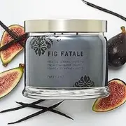 PartyLite Fig Fatale Scented, Notes of Apricot, Green Fig, Peach, Mango, Strawberry and Vanilla,13.2oz 3-Wick Jar Candle, 45 Hour Burn Time, Luxurious Fragrance, Perfect for Gifting