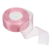 4cm 50 Yard Sheer Organza Ribbon Chiffon Decor Fabric Gift Wrapping, Deep Pink
